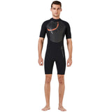 Maxbell Men 3mm Diving Wetsuit One-Piece Short Sleeve Wet Suit Jumpsuit Shorts XXL