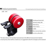 Maxbell Maxbell Double Bell Bicycle Ring Bell Bike Handlebar Alarm Horn Ring Red