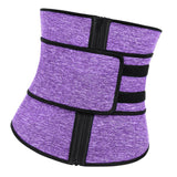 Maxbell Maxbell Waist Trainer Slimming Body Shaper Belt Girdle Waist AB Trimmer Purple S