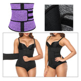 Maxbell Maxbell Waist Trainer Slimming Body Shaper Belt Girdle Waist AB Trimmer Purple S