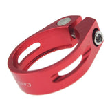 Maxbell Maxbell 34.9mm SeatPost Clamp Tube Clip Quick Release Mountain Road Bike Part Red
