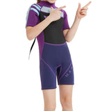 Maxbell Maxbell 2.5mm Kids Short Sleeve Wetsuit Beach Diving Swimwear Swimsuit S