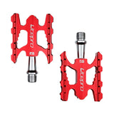 Maxbell Maxbell 1 Pair Aluminium Alloy Mountain Road Bike Bearings Treadle Pedals Red