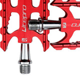 Maxbell Maxbell 1 Pair Aluminium Alloy Mountain Road Bike Bearings Treadle Pedals Red