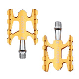 Maxbell Maxbell 1 Pair Aluminium Alloy Mountain Road Bike Bearings Treadle Pedals Golden