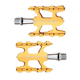 Maxbell Maxbell 1 Pair Aluminium Alloy Mountain Road Bike Bearings Treadle Pedals Golden