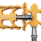 Maxbell Maxbell 1 Pair Aluminium Alloy Mountain Road Bike Bearings Treadle Pedals Golden