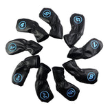 Maxbell Maxbell 4-AW  9pcs Golf Club Head Cover Irons Headcover Protector Sleeve  Black