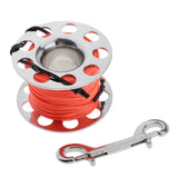 Maxbell Maxbell Compact Scuba Diving Dive Finger Spool Reel 164ft Line with Snap Clip Orange