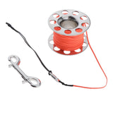 Maxbell Maxbell Compact Scuba Diving Dive Finger Spool Reel 164ft Line with Snap Clip Orange