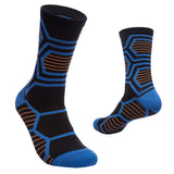 Maxbell Maxbell 1 Pair Sports Compression Mid-Calf Socks Ankle Care Cycling Socks Dark Blue