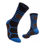 Maxbell Maxbell 1 Pair Sports Compression Mid-Calf Socks Ankle Care Cycling Socks Dark Blue