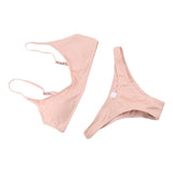 Maxbell Maxbell Women Bikini Two Piece Spaghetti Strap High Cut Bikini Set Swimsuit S