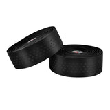 Maxbell Maxbell 2Pcs Bicycle Handlebar Tape PU Leather Fishing Rod Wrap End Plugs Black