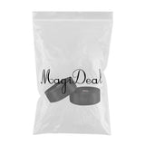 Maxbell Maxbell 2Pcs Bicycle Handlebar Tape PU Leather Fishing Rod Wrap End Plugs Black