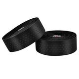 Maxbell Maxbell 2Pcs Bicycle Handlebar Tape PU Leather Fishing Rod Wrap End Plugs Black