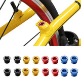 Maxbell Maxbell 4 Pieces Aluminum Alloy Bicycle Screw Bolt for V Brake Hole M10*1.25 Black