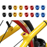 Maxbell Maxbell 4 Pieces Aluminum Alloy Bicycle Screw Bolt for V Brake Hole M10*1.25 Black