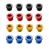 Maxbell Maxbell 4 Pieces Aluminum Alloy Bicycle Screw Bolt for V Brake Hole M10*1.25 Black