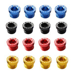 Maxbell Maxbell 4 Pieces Aluminum Alloy Bicycle Screw Bolt for V Brake Hole M10*1.25 Black