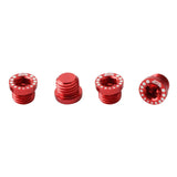 Maxbell Maxbell 4 Pieces Aluminum Alloy Bicycle Screw Bolt for V Brake Hole M10*1.25 Red