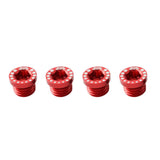 Maxbell Maxbell 4 Pieces Aluminum Alloy Bicycle Screw Bolt for V Brake Hole M10*1.25 Red