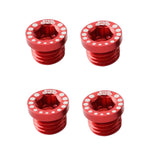 Maxbell Maxbell 4 Pieces Aluminum Alloy Bicycle Screw Bolt for V Brake Hole M10*1.25 Red