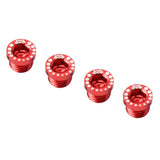 Maxbell Maxbell 4 Pieces Aluminum Alloy Bicycle Screw Bolt for V Brake Hole M10*1.25 Red