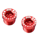 Maxbell Maxbell 4 Pieces Aluminum Alloy Bicycle Screw Bolt for V Brake Hole M10*1.25 Red
