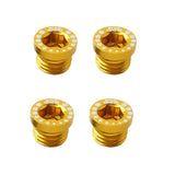 Maxbell Maxbell 4 Pieces Aluminum Alloy Bicycle Screw Bolt for V Brake Hole M10*1.25 Golden