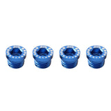 Maxbell Maxbell 4 Pieces Aluminum Alloy Bicycle Screw Bolt for V Brake Hole M10*1.25 Blue