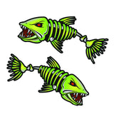 Maxbell Maxbell 2pcs Fish Bone Kayak Decal Sticker for Fishing Boat/Car/Truck/Window