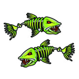 Maxbell Maxbell 2pcs Fish Bone Kayak Decal Sticker for Fishing Boat/Car/Truck/Window