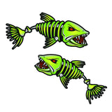 Maxbell Maxbell 2pcs Fish Bone Kayak Decal Sticker for Fishing Boat/Car/Truck/Window