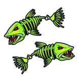 Maxbell Maxbell 2pcs Fish Bone Kayak Decal Sticker for Fishing Boat/Car/Truck/Window