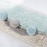 Maxbell Maxbell Round Cotton Area Rugs Floor Mats Circular Rug Carpet for Bedroom 90x90cm Blue