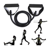 Maxbell Maxbell Yoga Pull Up Rope Fitness Resistance Bands 15lbs Home Workout Tubes Black