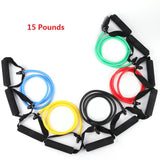 Maxbell Maxbell Yoga Pull Up Rope Fitness Resistance Bands 15lbs Home Workout Tubes Yellow