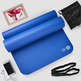Maxbell Maxbell Yoga Mat 10mm Non Slip Fitness Pilates Exercise Pad Work Out Mats Dark Blue
