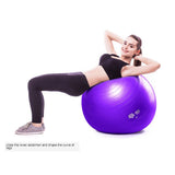 Maxbell Maxbell Yoga Ball w/Pump Anti Burst Exercise Balance Workout Stability 65CM Purple