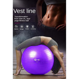 Maxbell Maxbell Yoga Ball w/Pump Anti Burst Exercise Balance Workout Stability 65CM Purple