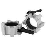 Maxbell Maxbell Solid Dumbbell Clamp Collars Barbell Spin Lock Gym Weight Bar Clip Silver
