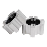 Maxbell Maxbell Solid Dumbbell Clamp Collars Barbell Spin Lock Gym Weight Bar Clip Silver