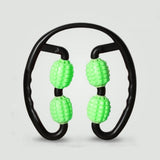 Maxbell Maxbell 4 Wheels Roller Massager Muscle Relaxer Body Shaping Yoga Sport Gear Green