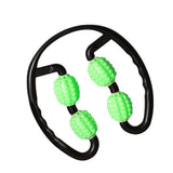 Maxbell Maxbell 4 Wheels Roller Massager Muscle Relaxer Body Shaping Yoga Sport Gear Green
