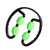 Maxbell Maxbell 4 Wheels Roller Massager Muscle Relaxer Body Shaping Yoga Sport Gear Green