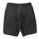 Maxbell Maxbell 2 in 1 Men Running Shorts Built In Base Layer Short Pants Pocket Black M