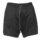 Maxbell Maxbell 2 in 1 Men Running Shorts Built In Base Layer Short Pants Pocket Black M