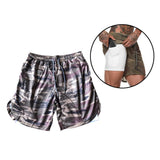 Maxbell Maxbell 2 in 1 Men Running Shorts Built In Base Layer Short Pants Pocket  Camo M