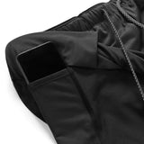 Maxbell Maxbell 2 in 1 Men Running Shorts Built In Base Layer Short Pants Pocket Brown L